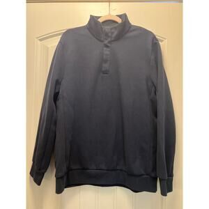 Tahari Men’s‎ Mock Neck Pullover Sweatshirt Long Sleeve Relaxed Fit Size M Blue